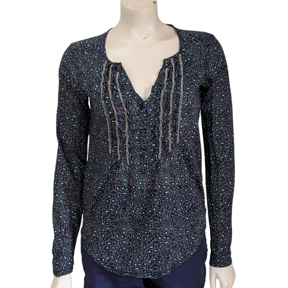 Maison Scotch Animal Print Top Size Petite